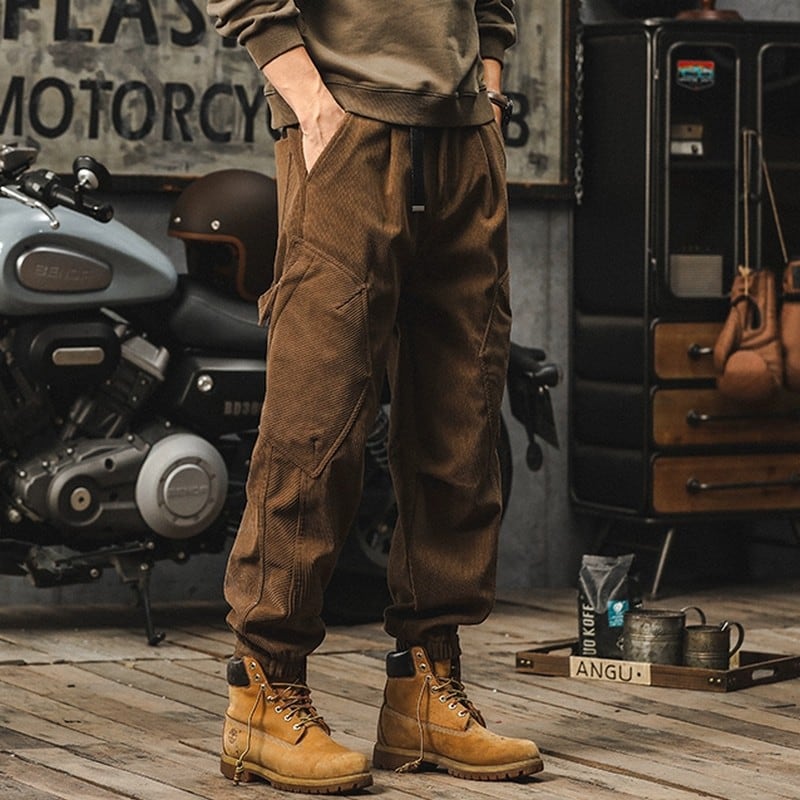 コーデュロイカーゴ・ワークジョガーパンツ D0065