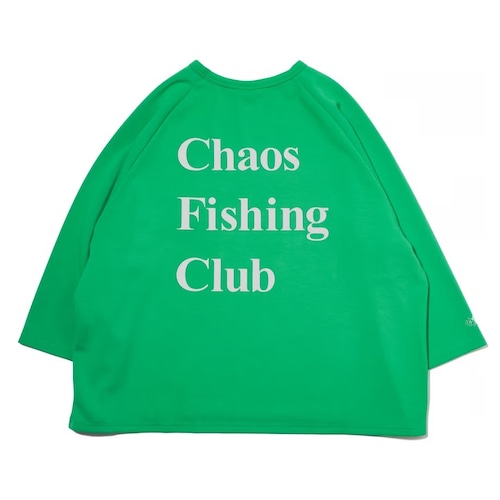 Chaos Fishing Club LOGO RAGLAN GREEN L