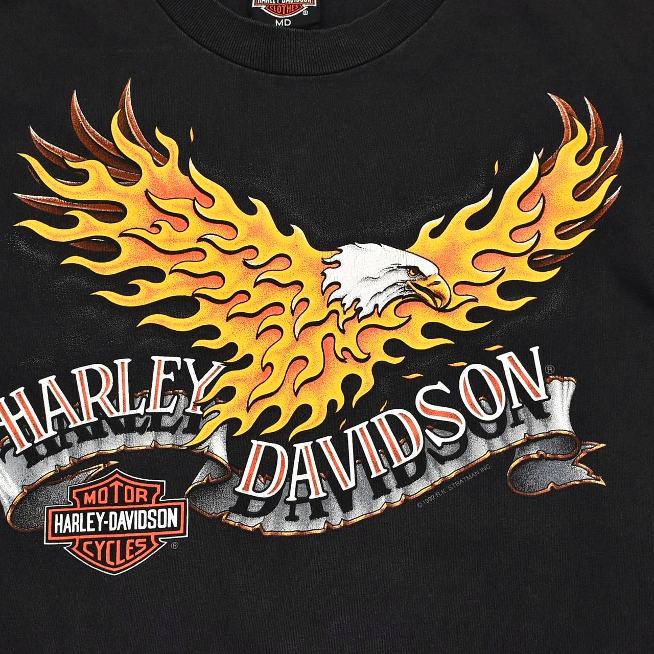90's Harley-Davidson fire pattern LS T-shirt | 古着屋 grin days