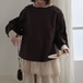 2色／クレリックバックボタントップス ・8217