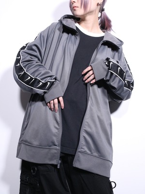 ”NIKE” taping design oversize zipup hoodie