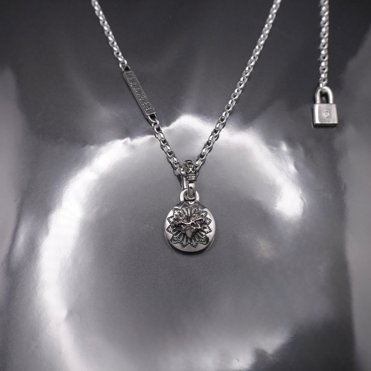SW:HEART #1 NECKLACE with GODSIZE® I.D. TAG / スタンプワークハート#1 ネックレス ゴッドサイズ® I.D.タグ