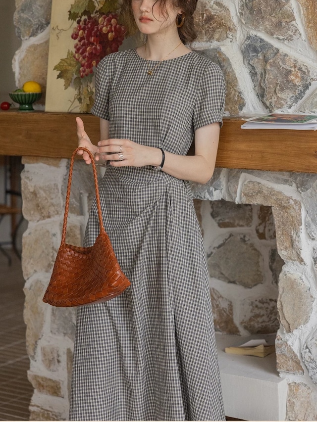 Heritage Check Flare Wrap Dress F0778