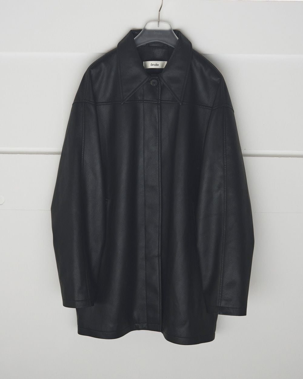 anuke Ecoleather Over Jacket 36 ブラック anuke（アンヌーク） 即日発送(火曜除く)/anuke Ecoleather Over