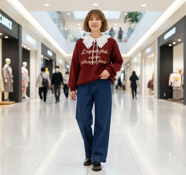 【新色追加】【スペシャルプライス】ロゴジャガードニット