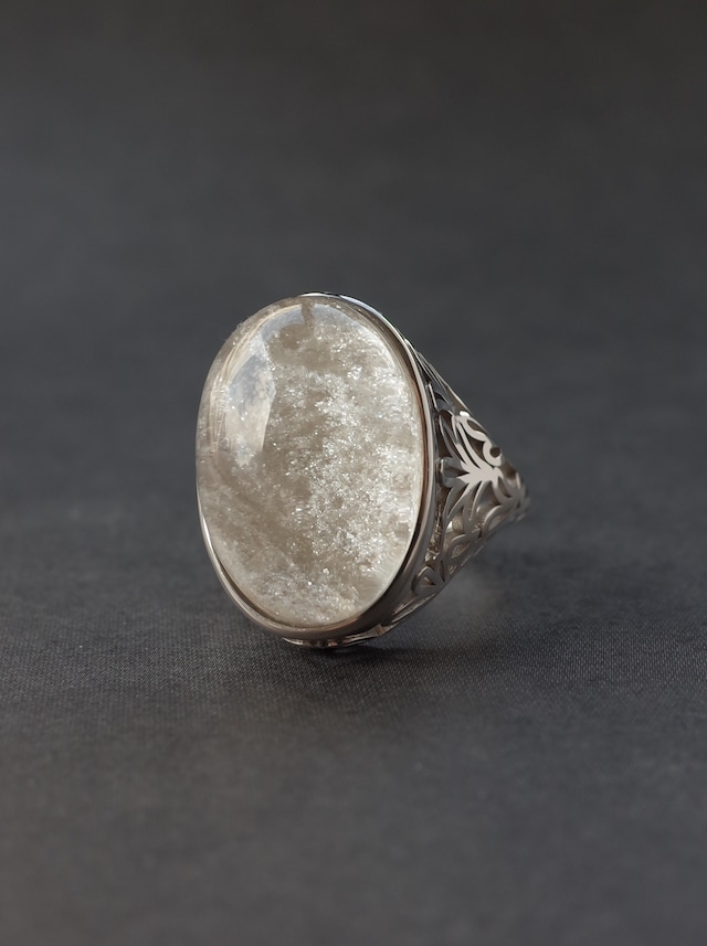 AGAPANTHUS  White Garden Quartz Ring - 3