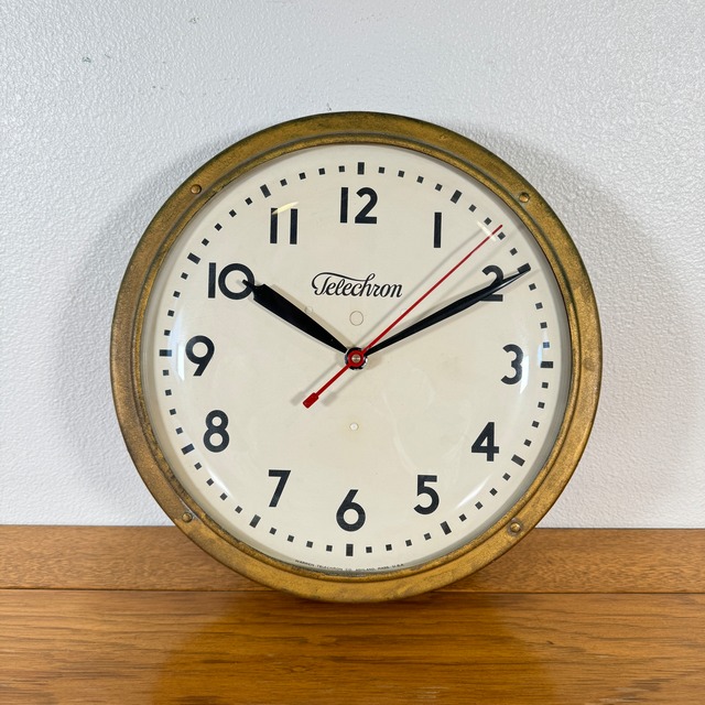 #1188【1920年-30年代】ビンテージ スクールクロック Warren Telechron社製 ウォーレン・テレクロン 時計 掛け時計