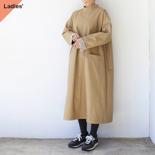 HAVERSACK ハイネックロングワンピース 322304 (Beige)