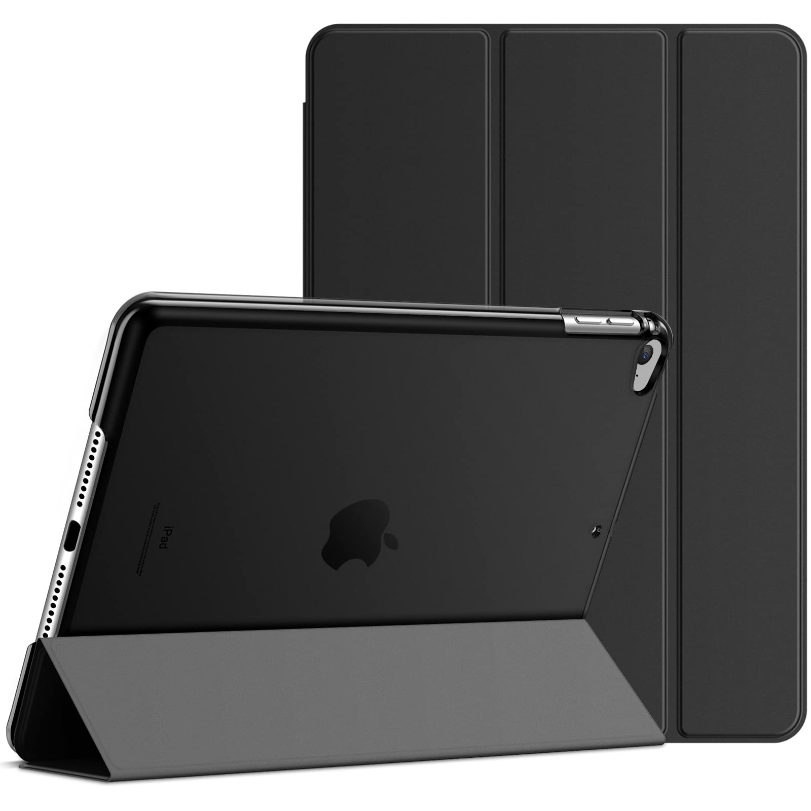 【特価処分】JEDirect iPad mini 4 ケース (iPad mini 5 2019モデル非対応) 三つ折スタンド オートスリープ機能 (ブラック)