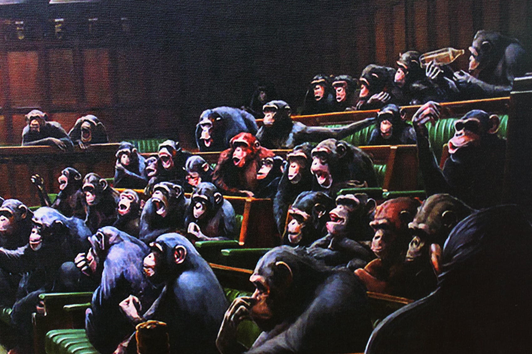 バンクシー「モンキー パーラメント/Monkey Parliament」展示用フック