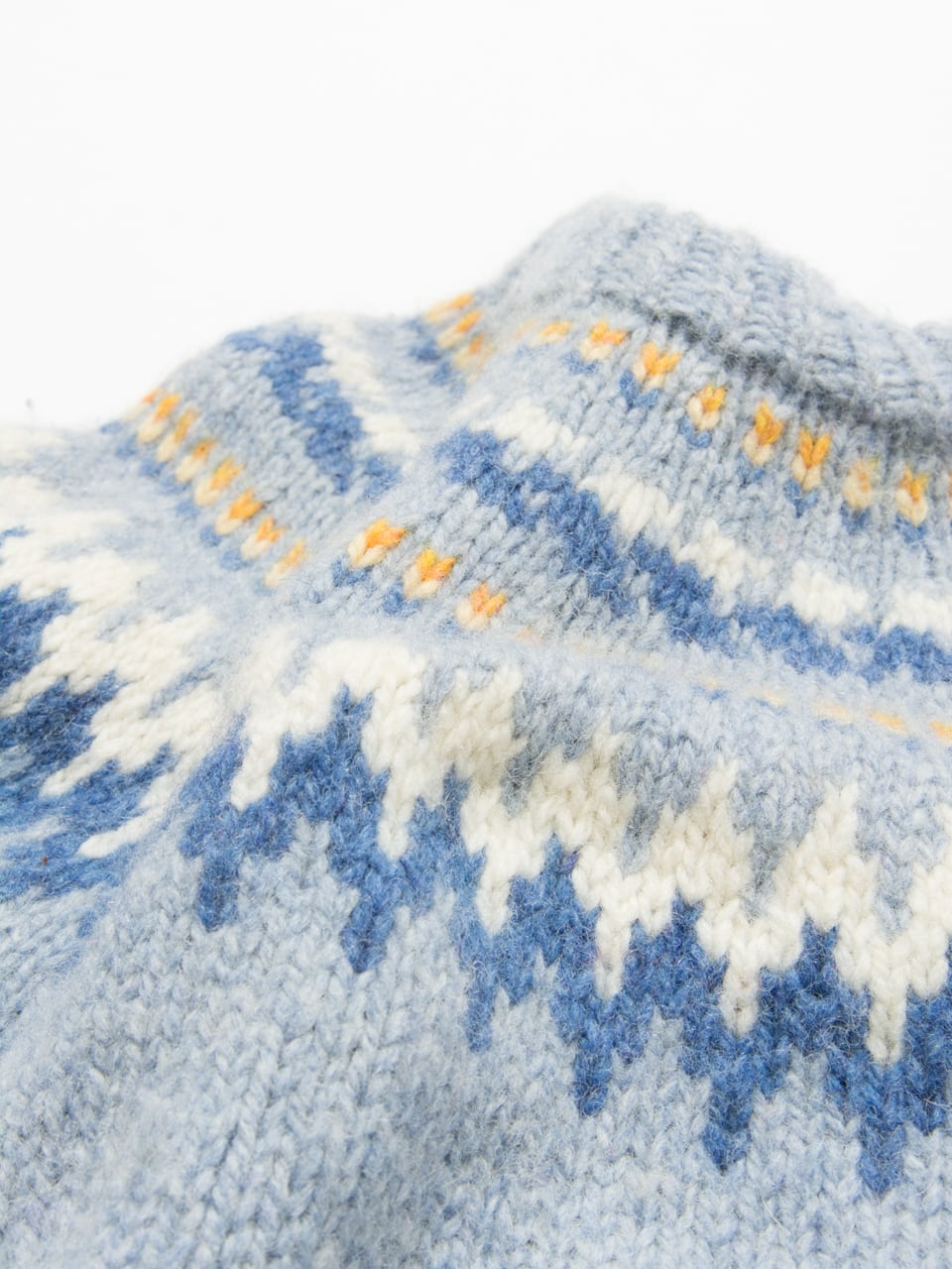 【Made in Scotland】Shetland wool nordic sweater(スコットランド製シェットランドウールノルディック柄 ハンドニット)1c
