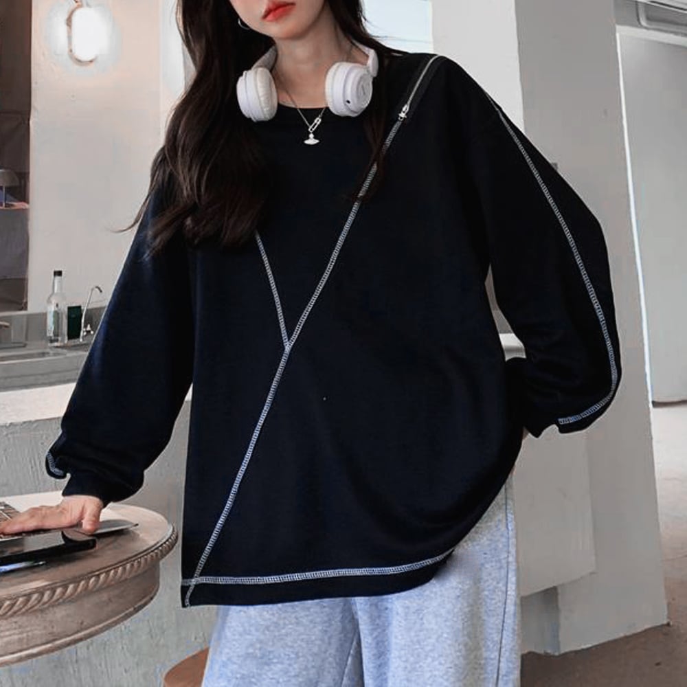 肩開き ロング Tシャツ レディース 春秋冬 トップス 肩出し 原宿系 ストリート 大人 かわいい きれいめ 肌見せ カジュアル 大人可愛い 大人女子