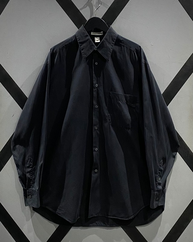 【X VINTAGE】“GIORGIO ARMANI COLLEZIONI” Fade Color Vintage Loose L/S Shirt