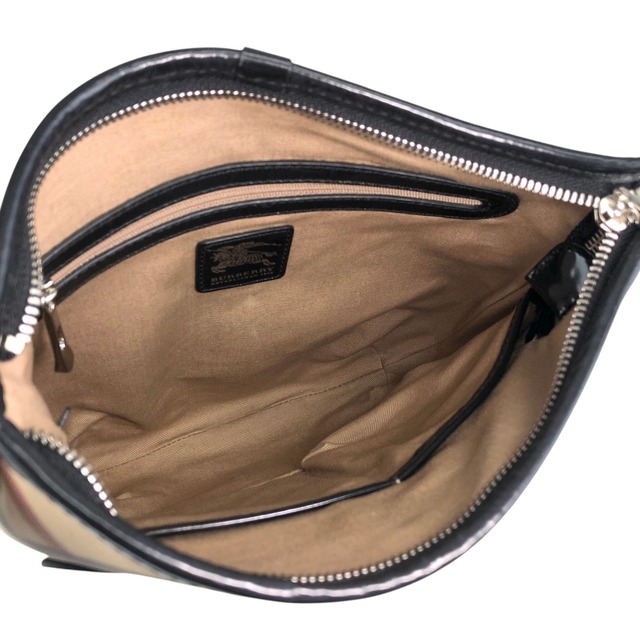 BURBERRY バーバリー メガチェック ショルダーバッグ ベージュ ブラック PVC エナメル vintage ヴィンテージ オールド xpjitp