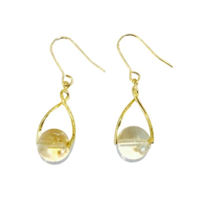 パワーストーン ピアス シトリン 金運 仕事運 天然石 スピリチュアル 金属アレルギー 対応 ギフト 金運アップ グッズ イヤリング変更可 誕生日プレゼント メール便送料無料 アクセサリー