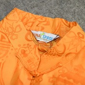 silk×rayon pattern china shirt