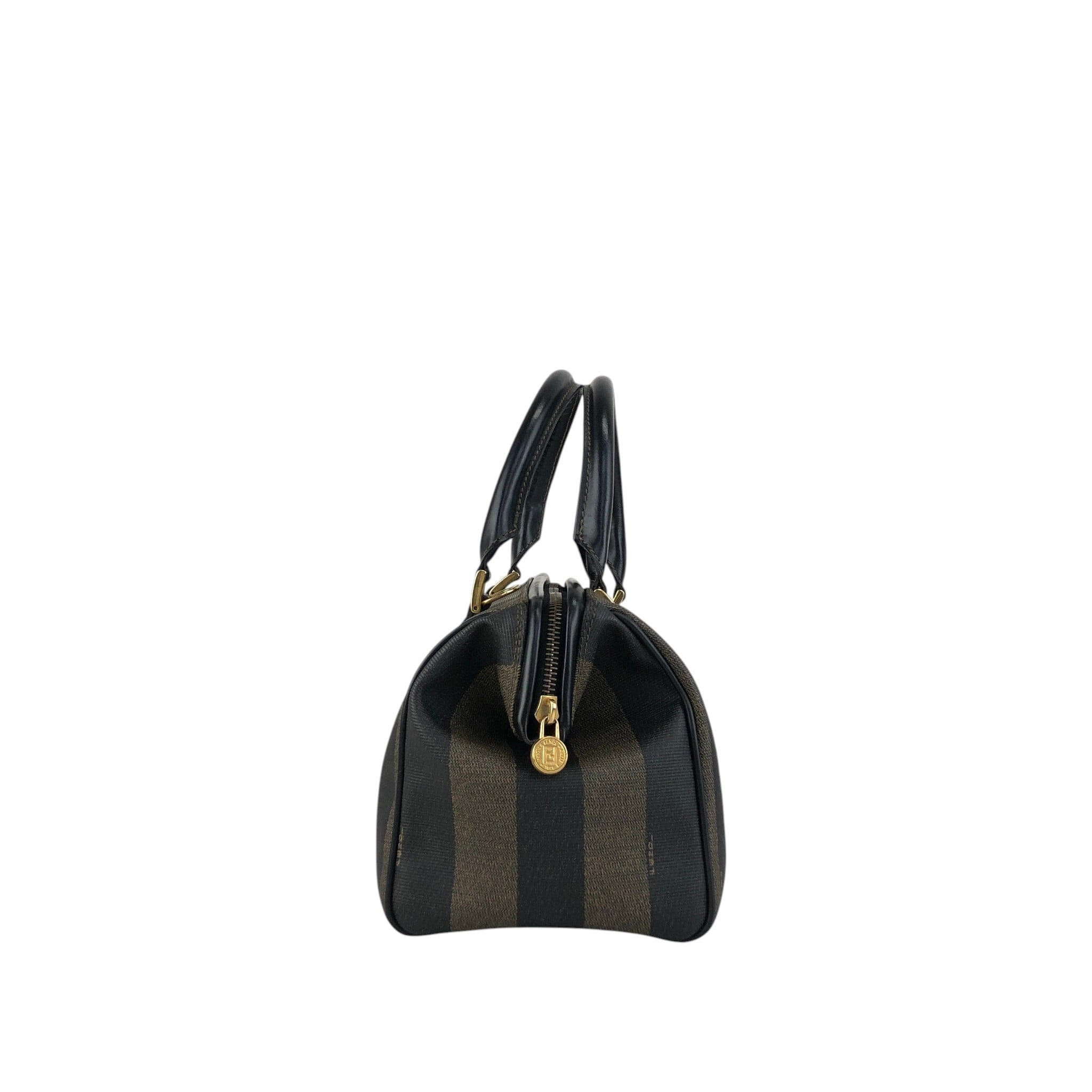 FENDI フェンディ ペカン ショルダーバッグ ブラウン PVC レザー 2way