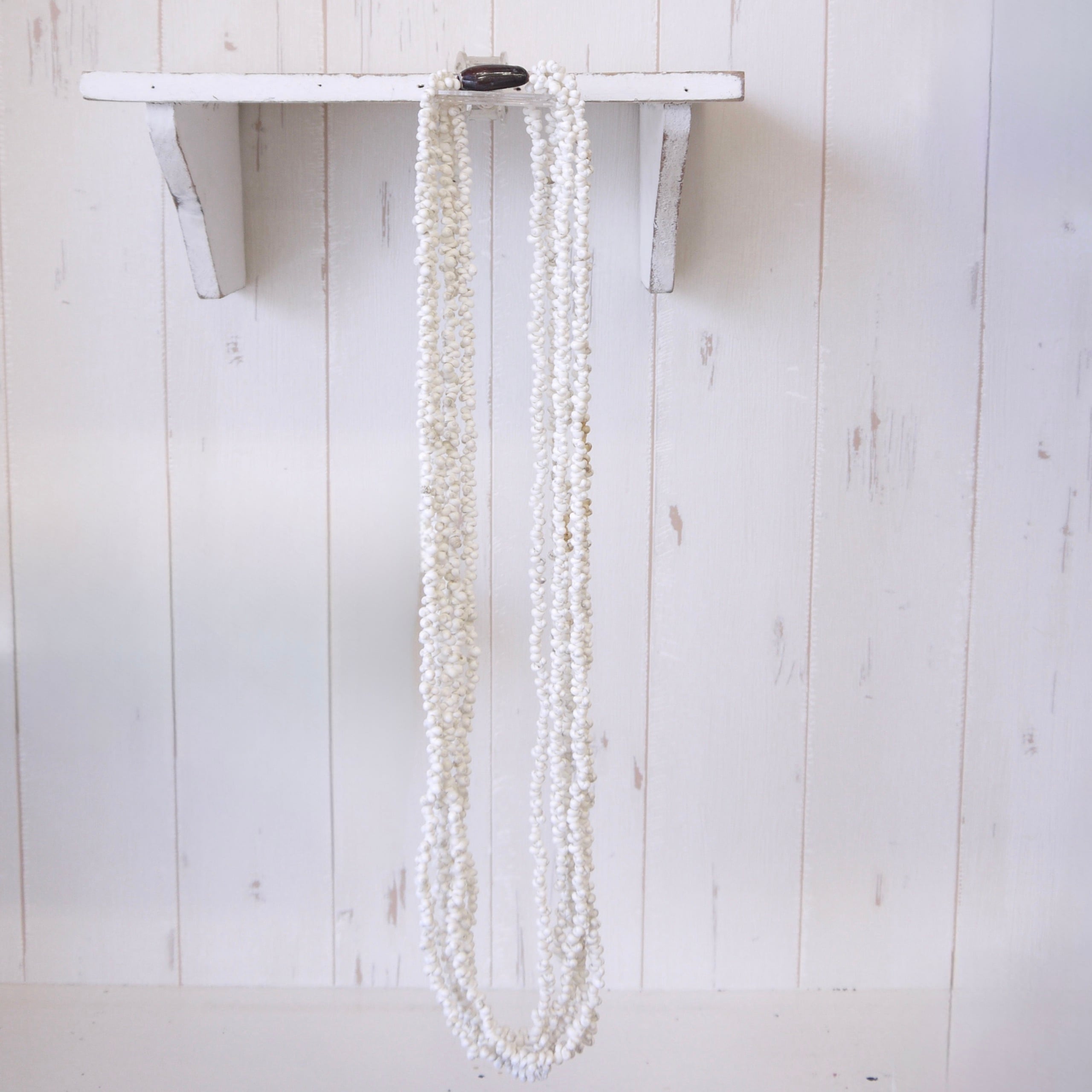 ★ハワイ直輸入★6連 モンゴシェルレイ/ハワイ シェルレイ/モンゴシェル/<白/ホワイト>