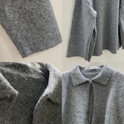 スキッパーオーバーKnit/ライトグレー