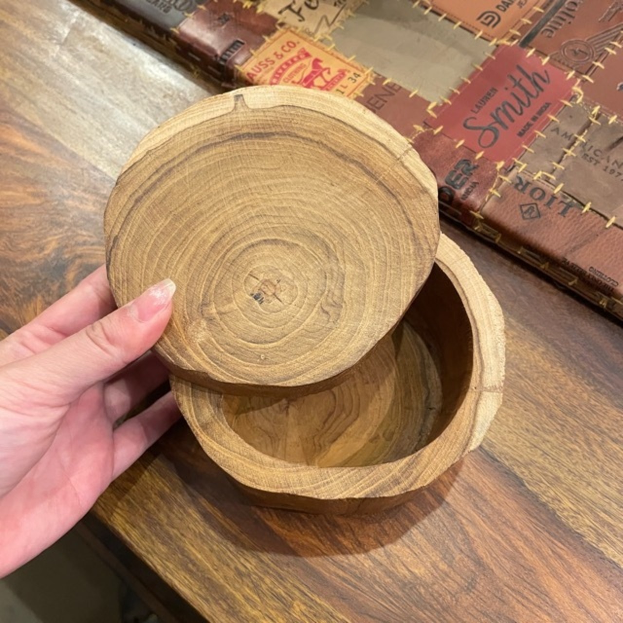 Thailand Teak Wood Slide Box Natural / タイ チークスライドボックス ナチュラル 小物入れ 小物BOX 収納ボックス 木材 天然木 ナチュラル ハンドメイド チークウッド リビング収納 蓋付き 開閉可 ギフト プレゼント かわいい シンプル