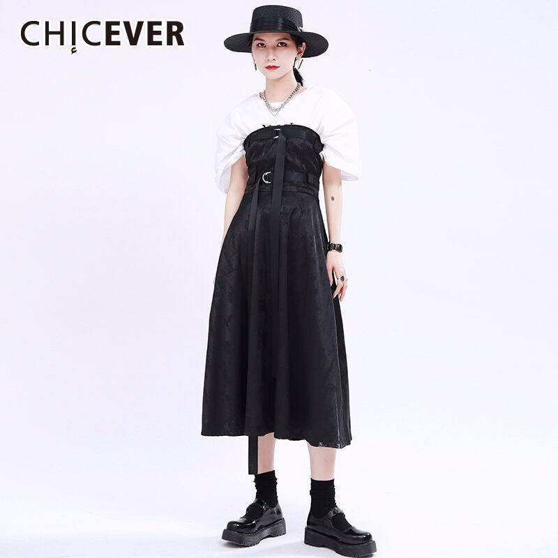 CHICEVERセクシーなプリントドレス女性ノースリーブストラップレスオフショルダーウエストチュニック包帯ドレス2020 6base582461742246