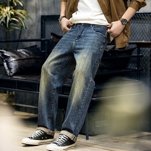 リラックスストレート ウォッシュダメージジーンズ 10698