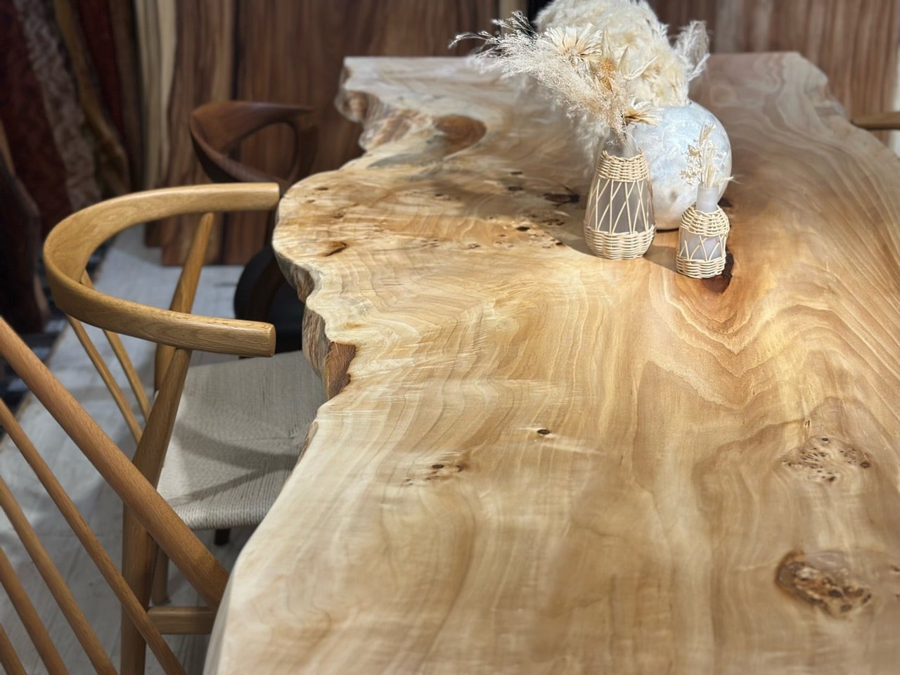 ポプラ_2200×1050-890-940×50_浅草本店_テーブル天板/一枚板 242348