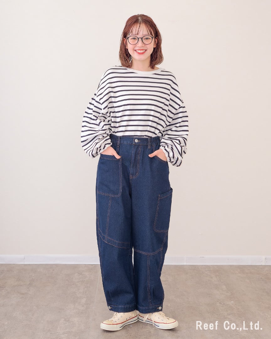 nulelu商品になります。 リビルドパッチポケットデニムパンツ】 ST-223742 Brand