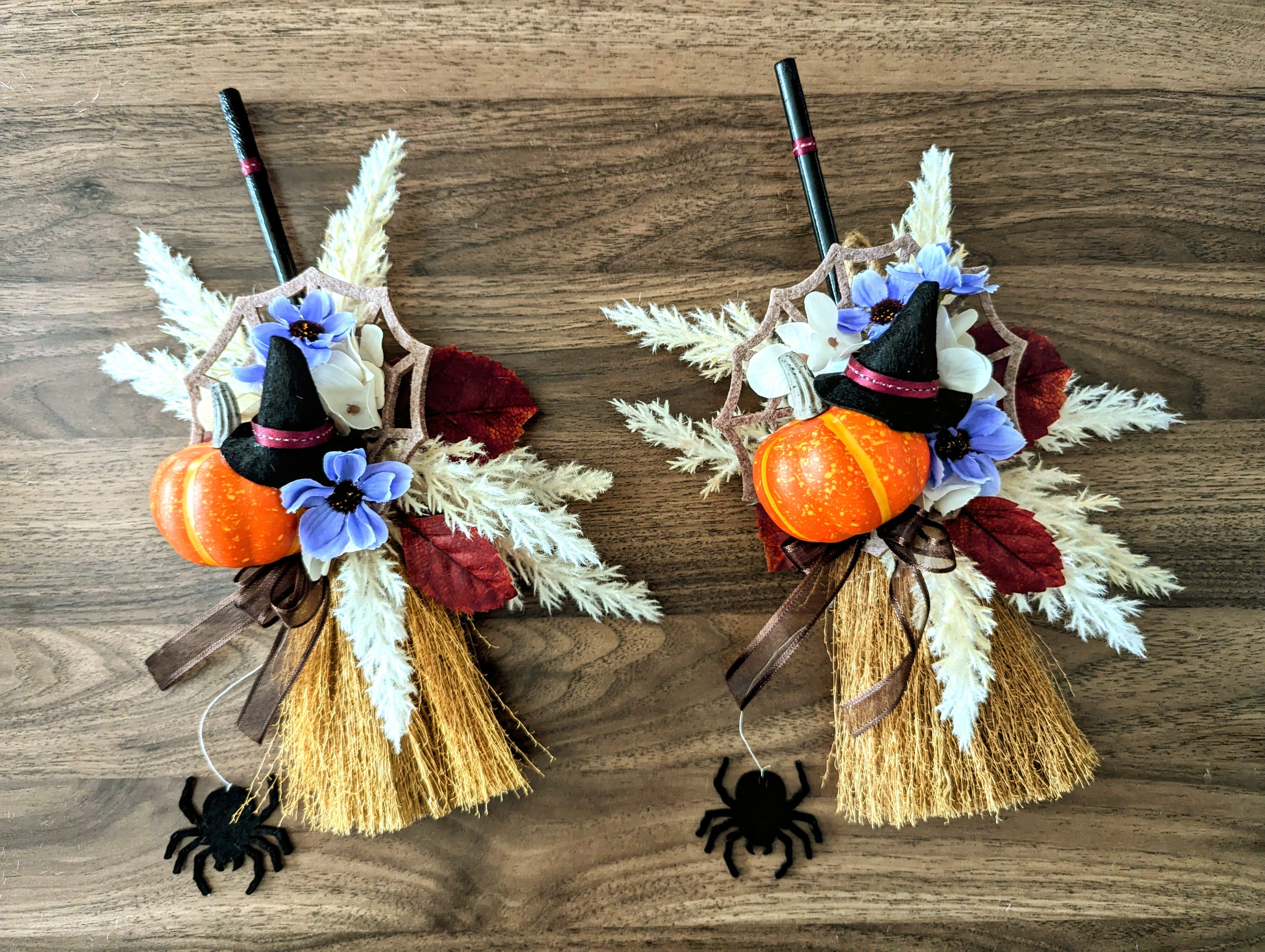 ハロウィン ホウキ 壁掛け ゜・*:.。❁ かぼちゃ プリザーブド コスモス ハロウィン ホウキ 壁掛け ゜・*:.。❁ かぼちゃ プリザーブド