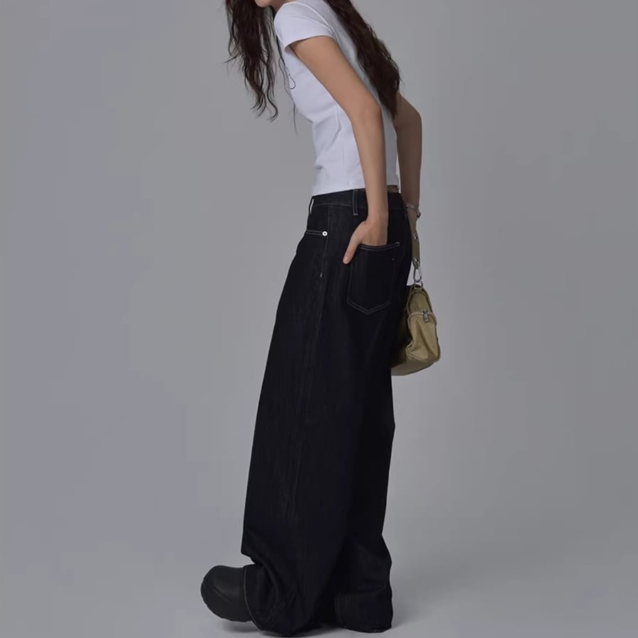 モードストレートワイドデニム