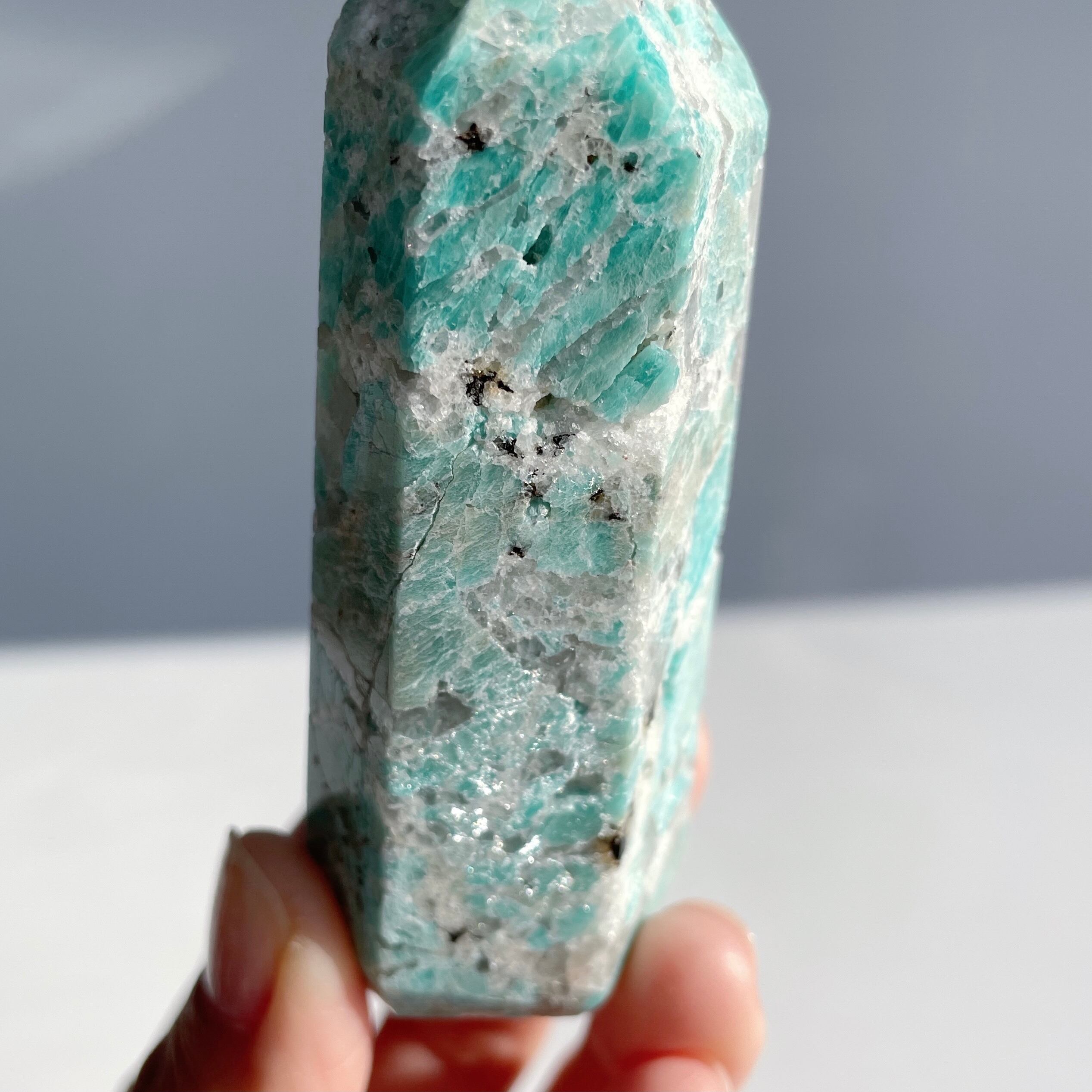 アマゾナイト タワー型03◇Amazonite◇天然石・鉱石・パワーストーン