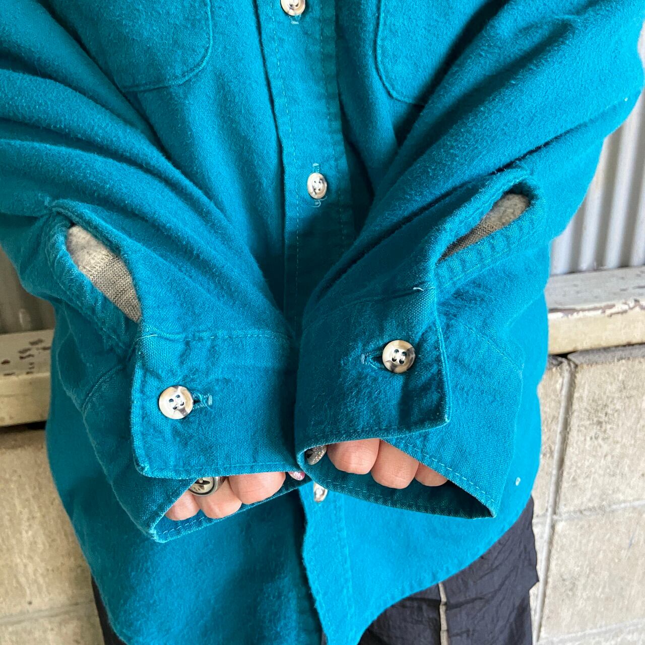 90年代 Five Brother ファイブブラザー ヘビーネルシャツ メンズM 古着