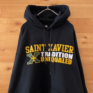 【GILDAN】セントザビエル高校 saint xavier high school プリント スウェット パーカー L ギルダン US古着