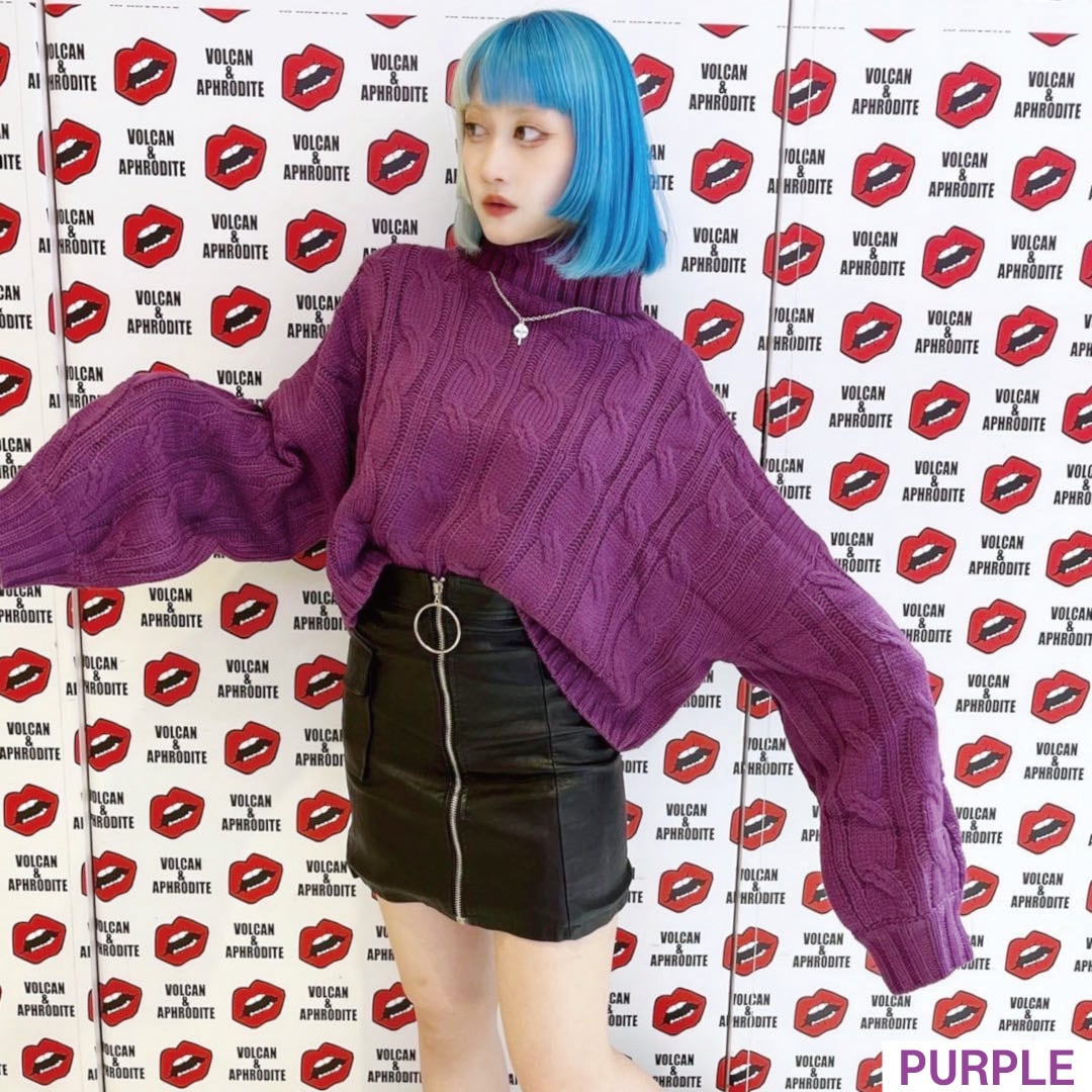 70%OFF】全7色展開 ケーブルタートルニット | VOLCAN&APHRODITE