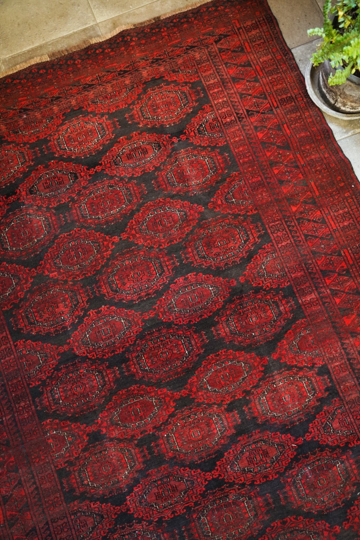 1578-Vintage Turkmen rug