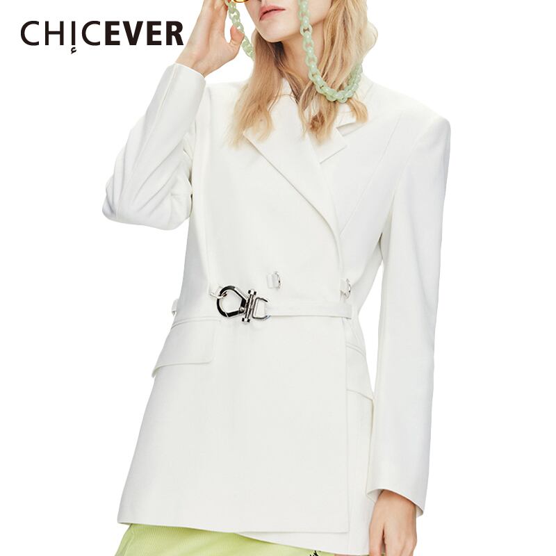 CHICEVERジャケットレディースラペル長袖ウエストサッシプラスサイズルーズコート2020秋の服 ロング 大きめサイズ オータム 秋物 6base546601870875