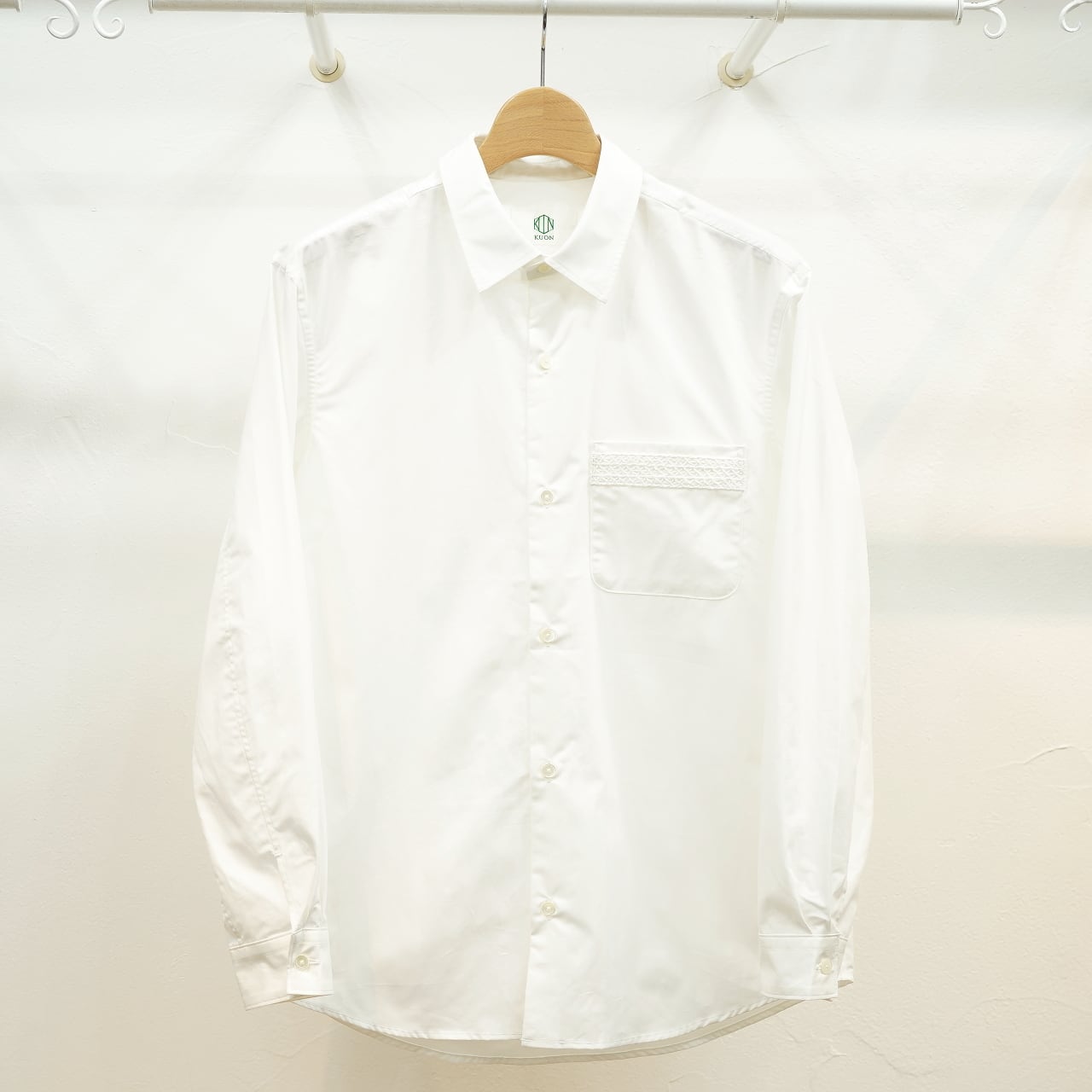 KUON（クオン） 波紋刺し子パッチワーク シャツジャケット