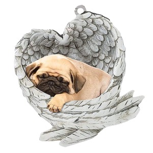 Acrylic ornament 　-pug angel-