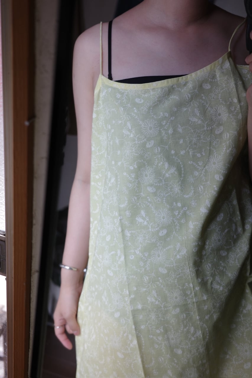 AHMEV Snowdrop Smocking Dress + Slip YELLOW | physis (ピュシス)