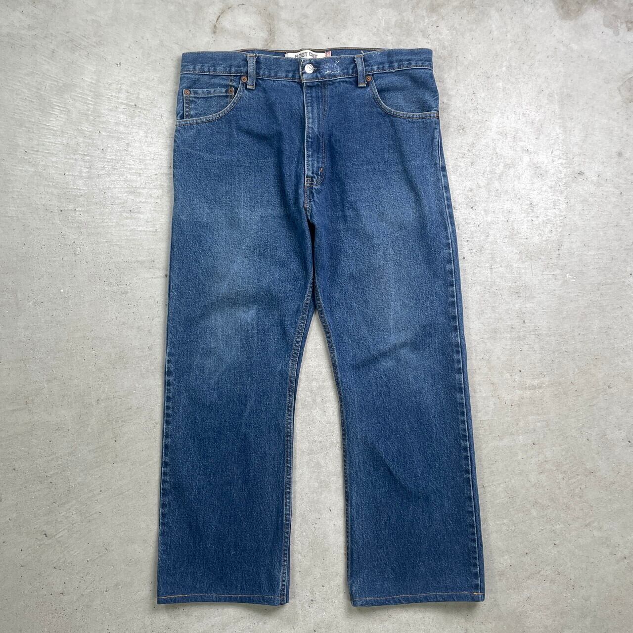 blank ダメージ加工 ブーツカットデニム blank ダメージ加工ブーツカットデニム・フレアデニム・ライトブルー