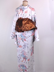 【受注商品】Rumi Rockきもの「ジプシーホース」ホワイト　[A703]