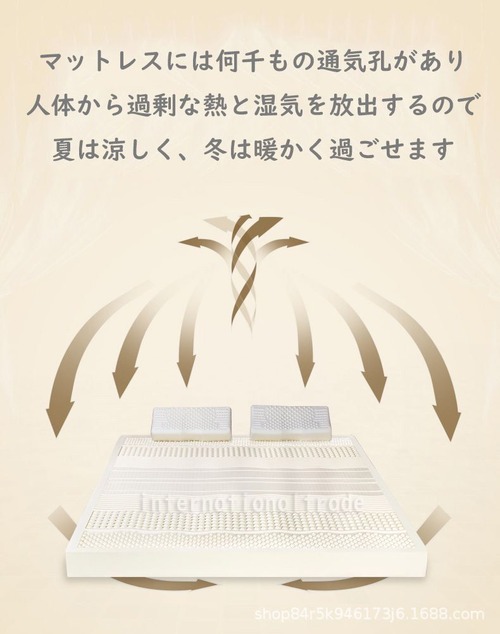 予約 寝具 天然ラテックスマットレス 120×200cm 厚さ10cm セミダブル 高反発マットレス 敷パッド 寝心地快適 ベッドマット 敷き布団 トッパー 腰痛対策 体圧分散 柔らかめ 自然素材 エコ素材 安心安全 健康寝具 高品質 快眠サポート  rt12006