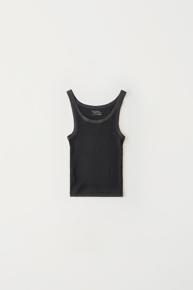 [NOTHING WRITTEN] Jelly rib tank top (Black) 正規品 韓国ブランド 韓国通販 韓国代行 韓国ファッション ナッシングリトゥン 日本 店舗
