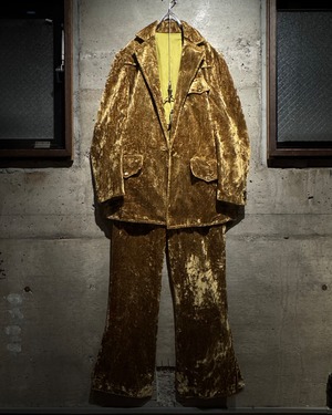 【Caka】60-70's Gold Chinchillon Fabric Vintage Setup