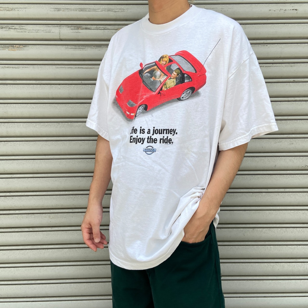 90s NISSAN プロモTシャツ　STANLEY DESANTIS 日産企業
