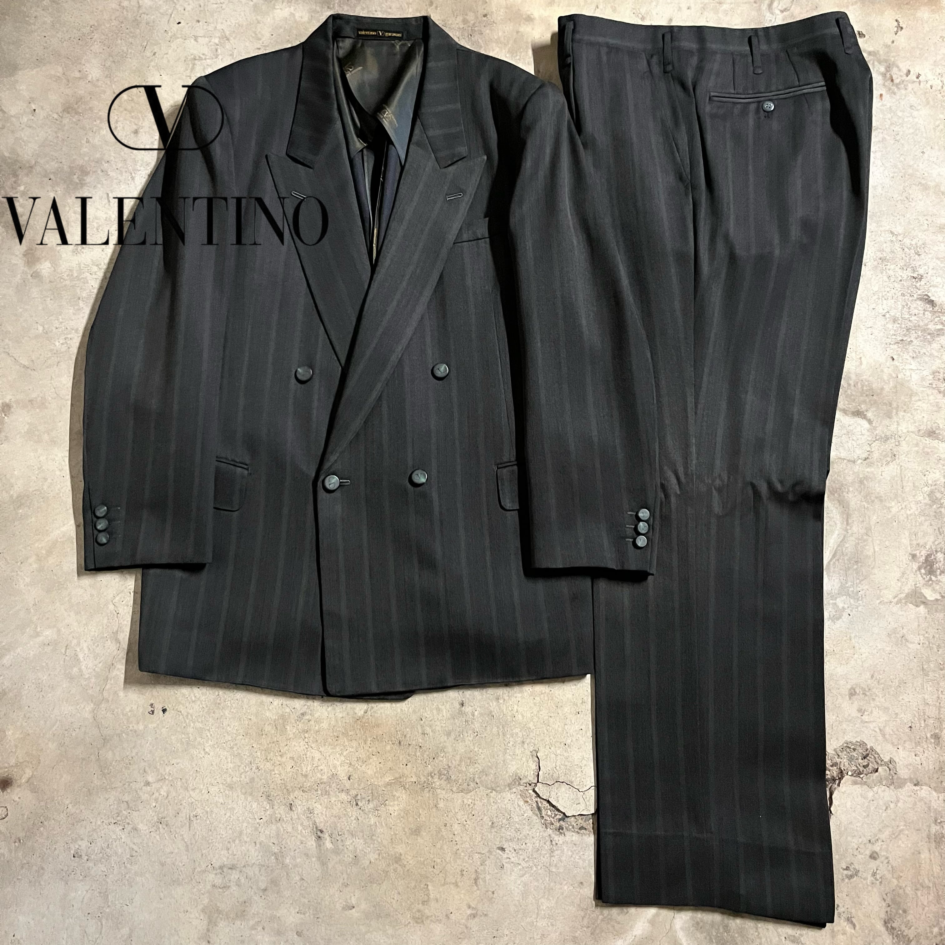 〖VALENTINO〗double wool setup suit/ヴァレンティノ ダブル ウール セットアップ  スーツ/msize/#0407/osaka | 〚ETON_VINTAGE〛 powered by BASE