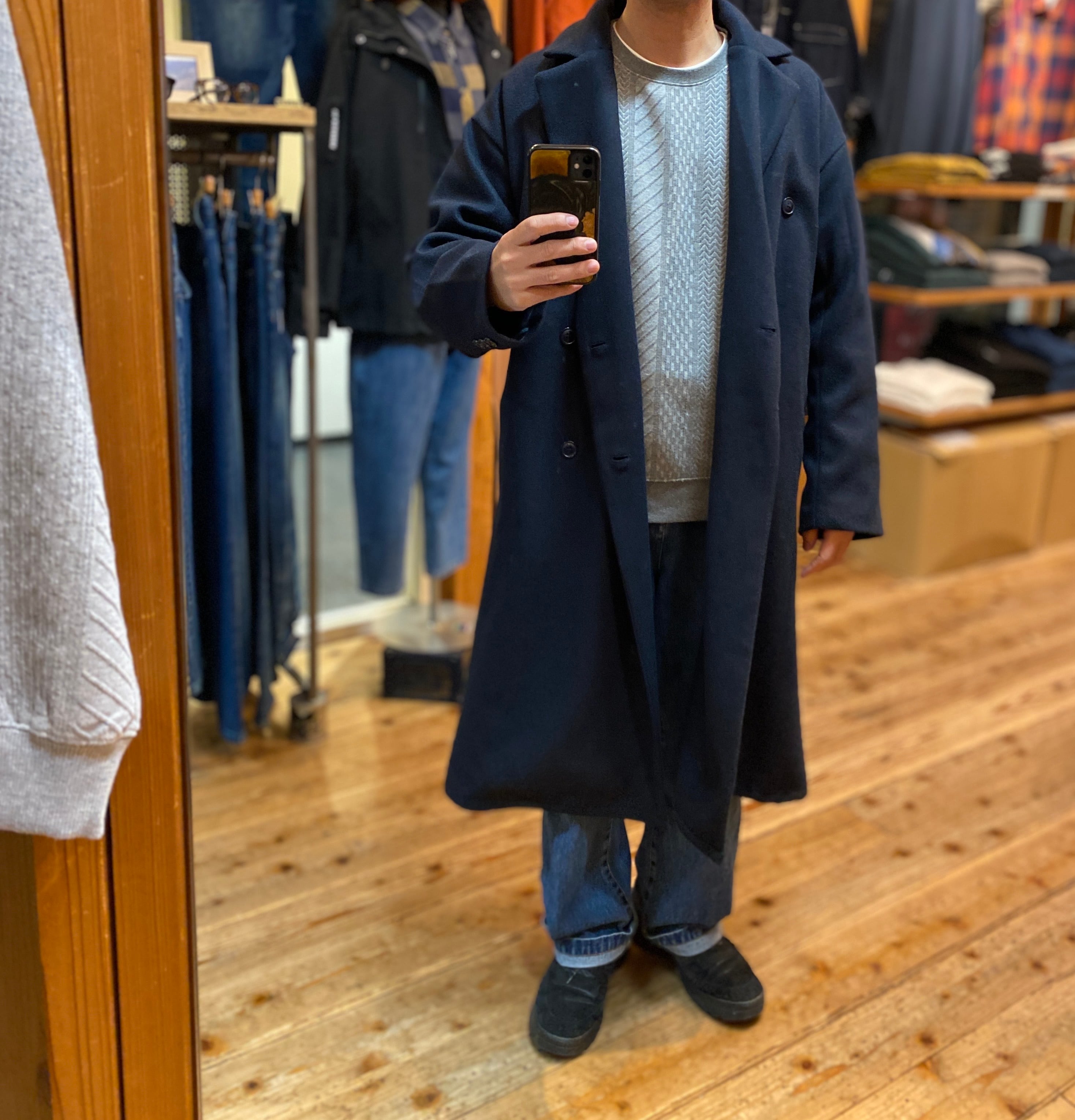 U.S.BOARDER Wコート　ダブルコート　チェスターコート　コート ネイビー　Navy blue　ユーエスボーダー　usboarder