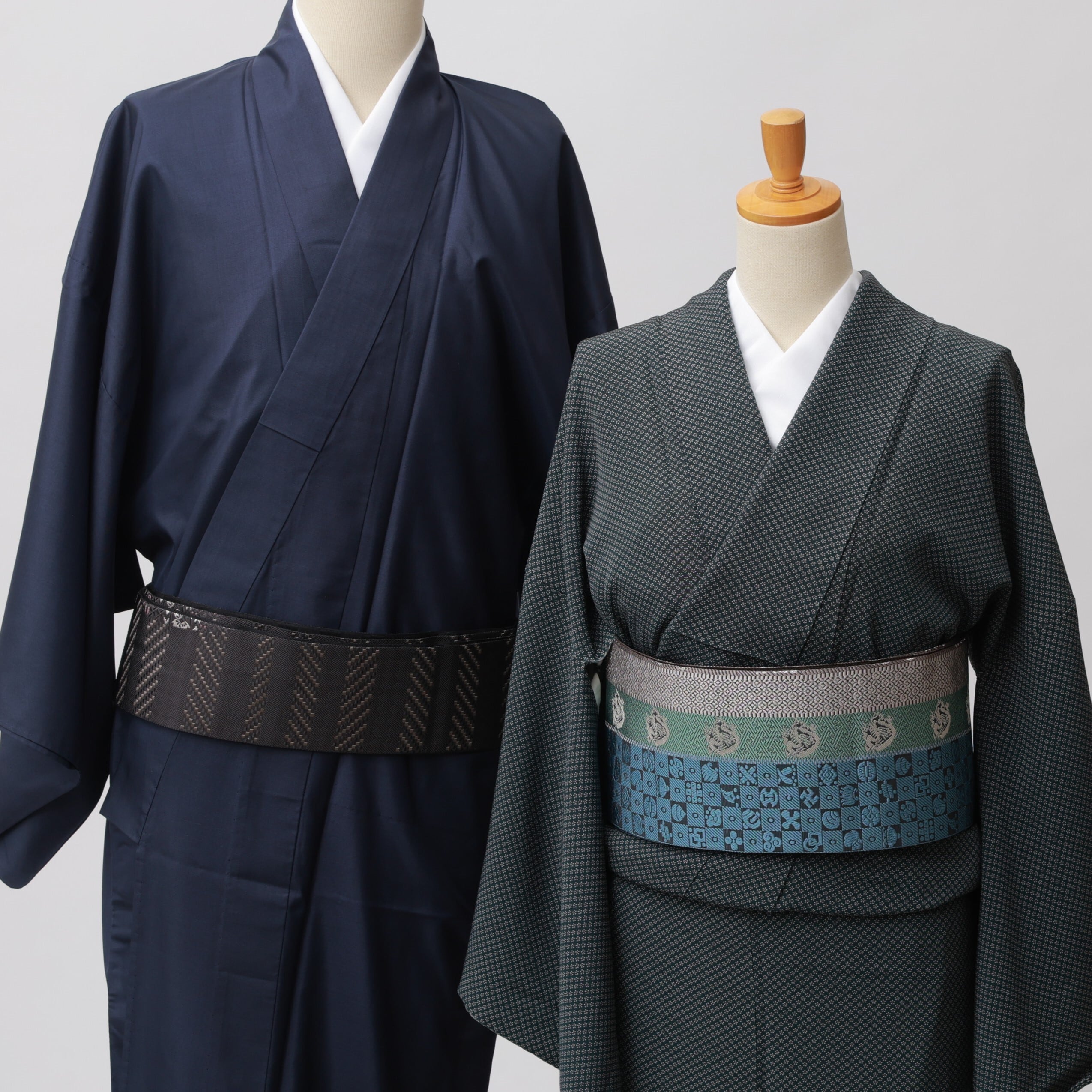 究極の半幅帯：絵緯長安龍×向い鶴 | OKANO博多きもの制作所