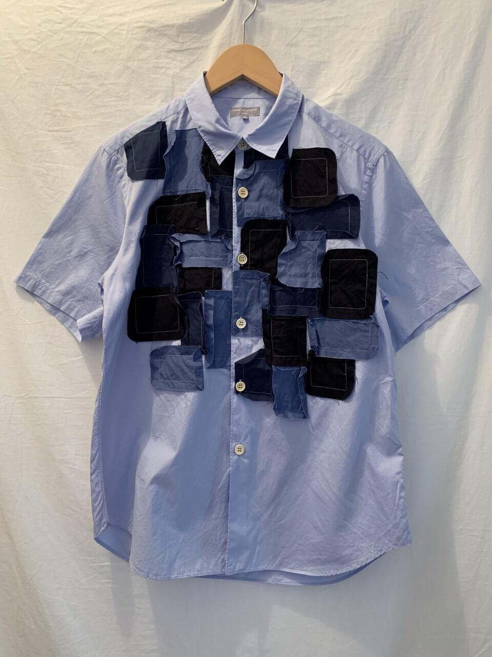 Patchwork Design Short Sleeve Shirt "COMME des GARÇONS HOMME"