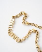 〈miu miu〉Logo Chain Necklace